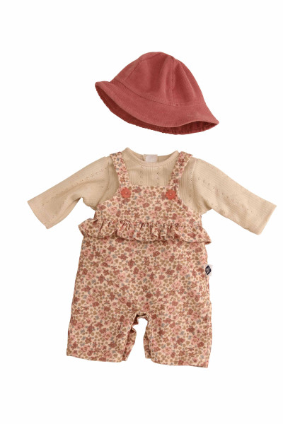 Kleidung zu Baby Amy 45 cm Latzhose+ Pulli + Hut