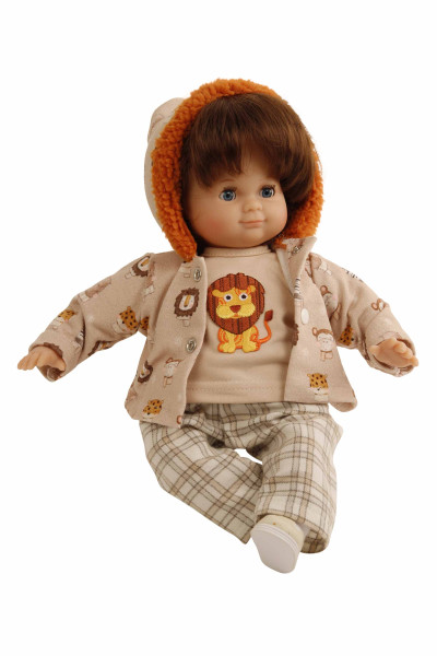 doll "Schlummerle" boy 32 cm with brown hair