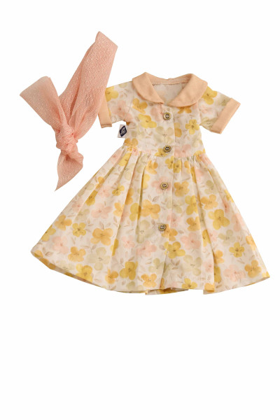 Kleidung zu Puppe Yella 46 cm Blumenkleid